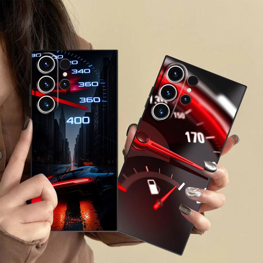 Samsung Galaxy S25 - Custodia Rossa con Motivo Auto per