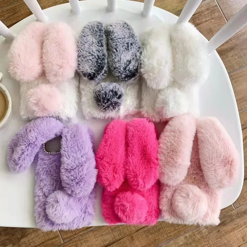 Realme Note 50 - Peluche Pelliccia di Coniglio Caso Per
