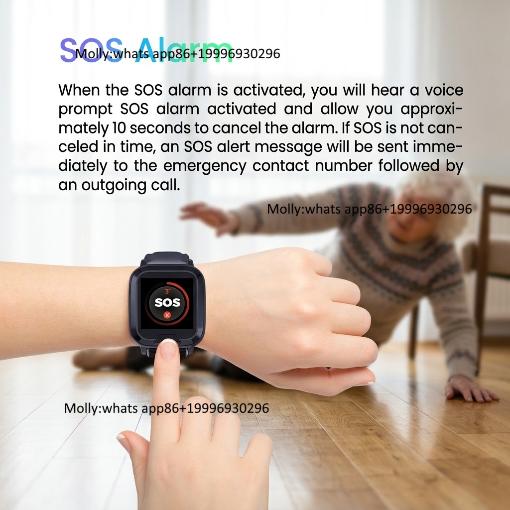Fall Detection Watch - Braccialetto GPS 4G con Monitoraggio della